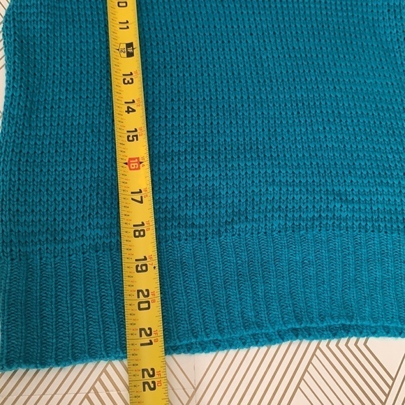 Evan-Picone Turquoise Blouse Size L #151 - Picture 8 of 8